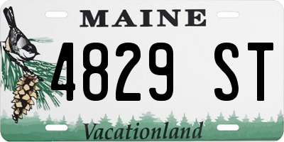 ME license plate 4829ST