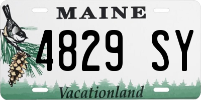 ME license plate 4829SY