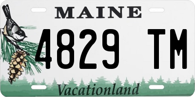 ME license plate 4829TM