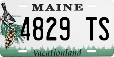 ME license plate 4829TS