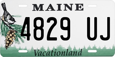 ME license plate 4829UJ