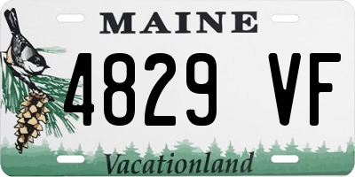 ME license plate 4829VF