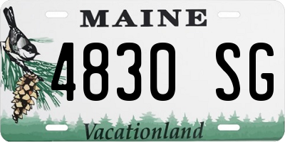 ME license plate 4830SG