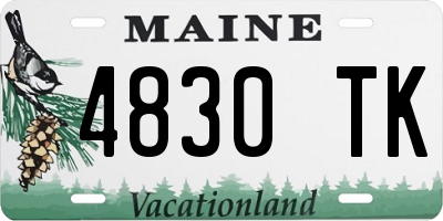 ME license plate 4830TK