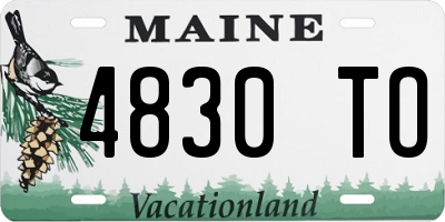 ME license plate 4830TO