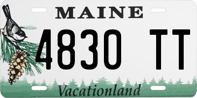 ME license plate 4830TT