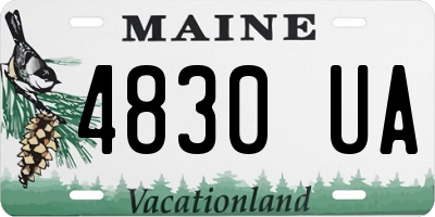 ME license plate 4830UA