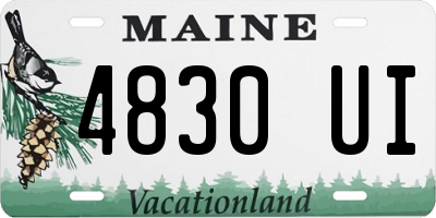 ME license plate 4830UI