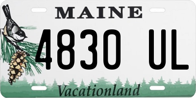 ME license plate 4830UL