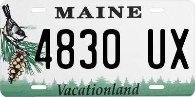 ME license plate 4830UX