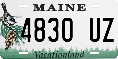 ME license plate 4830UZ