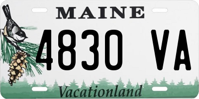 ME license plate 4830VA