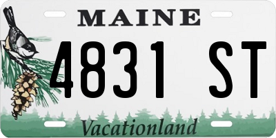 ME license plate 4831ST