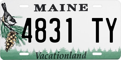ME license plate 4831TY