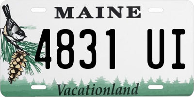 ME license plate 4831UI
