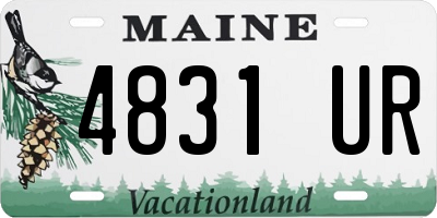 ME license plate 4831UR