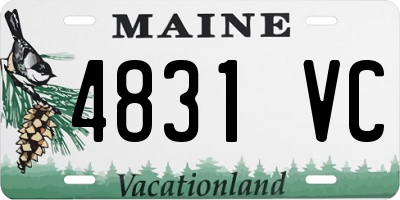 ME license plate 4831VC