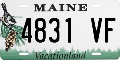 ME license plate 4831VF