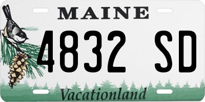 ME license plate 4832SD