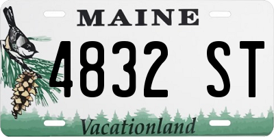 ME license plate 4832ST