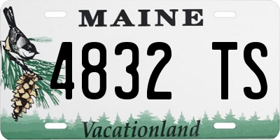 ME license plate 4832TS