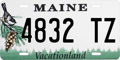 ME license plate 4832TZ