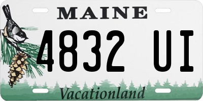 ME license plate 4832UI