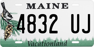 ME license plate 4832UJ