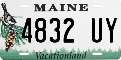 ME license plate 4832UY