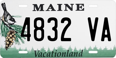 ME license plate 4832VA