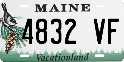 ME license plate 4832VF