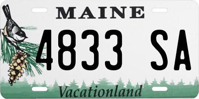 ME license plate 4833SA