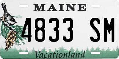 ME license plate 4833SM