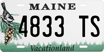 ME license plate 4833TS