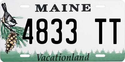 ME license plate 4833TT