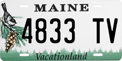 ME license plate 4833TV