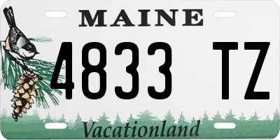 ME license plate 4833TZ