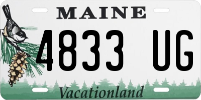 ME license plate 4833UG