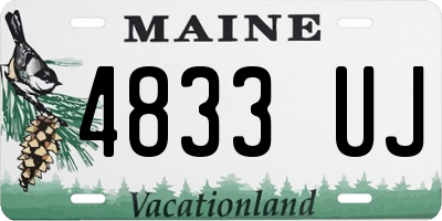 ME license plate 4833UJ