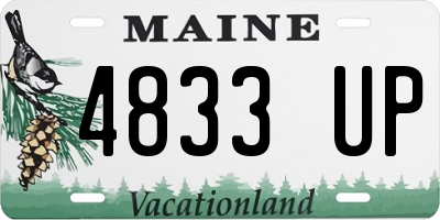 ME license plate 4833UP