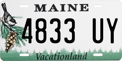 ME license plate 4833UY