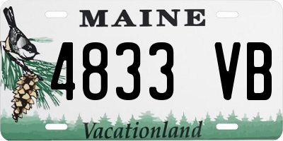 ME license plate 4833VB