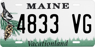 ME license plate 4833VG
