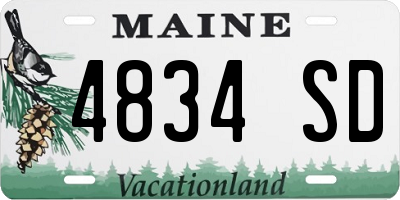 ME license plate 4834SD