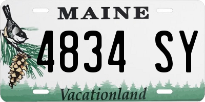 ME license plate 4834SY