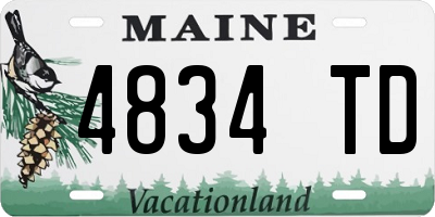 ME license plate 4834TD