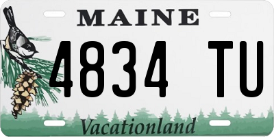 ME license plate 4834TU
