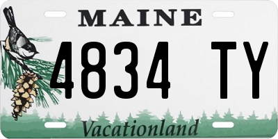 ME license plate 4834TY