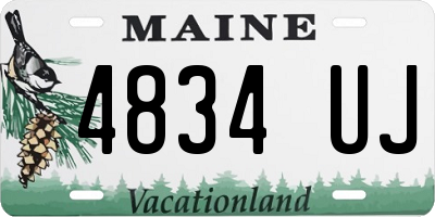 ME license plate 4834UJ