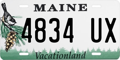ME license plate 4834UX